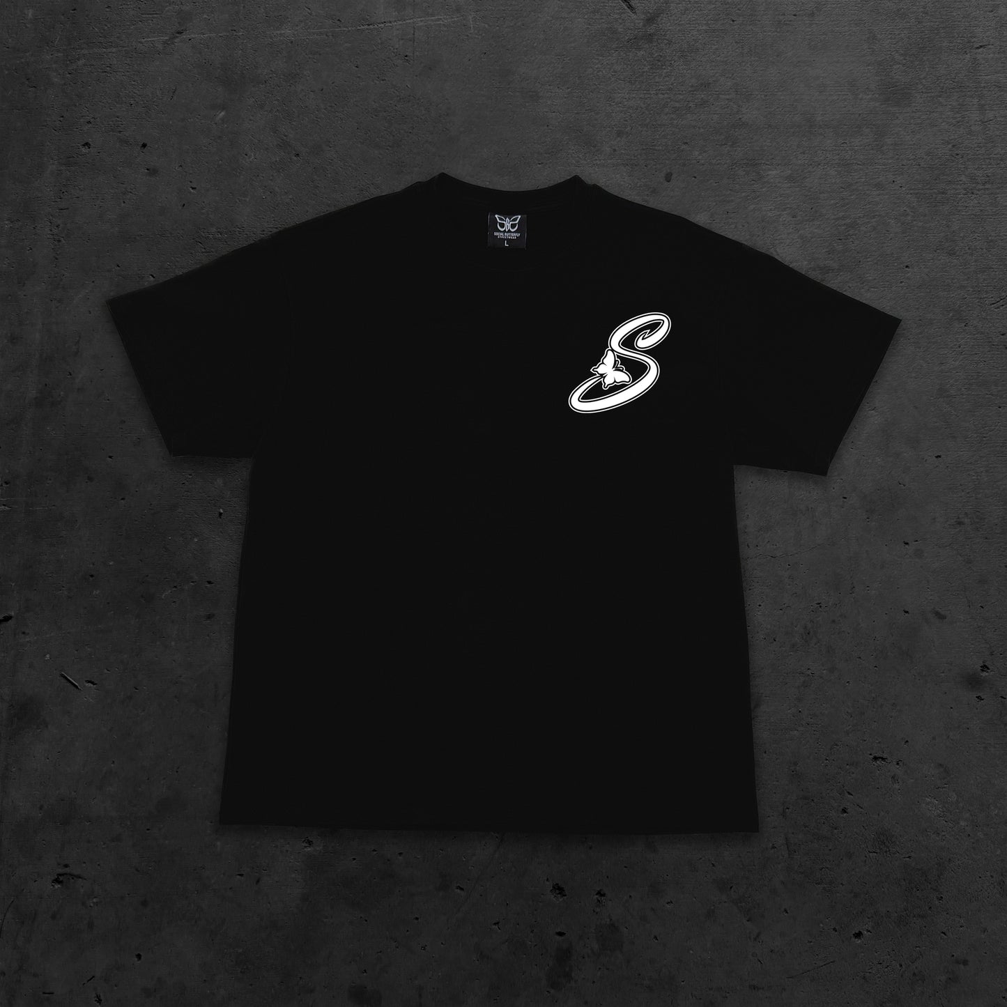 BLACK INITIAL T-SHIRT